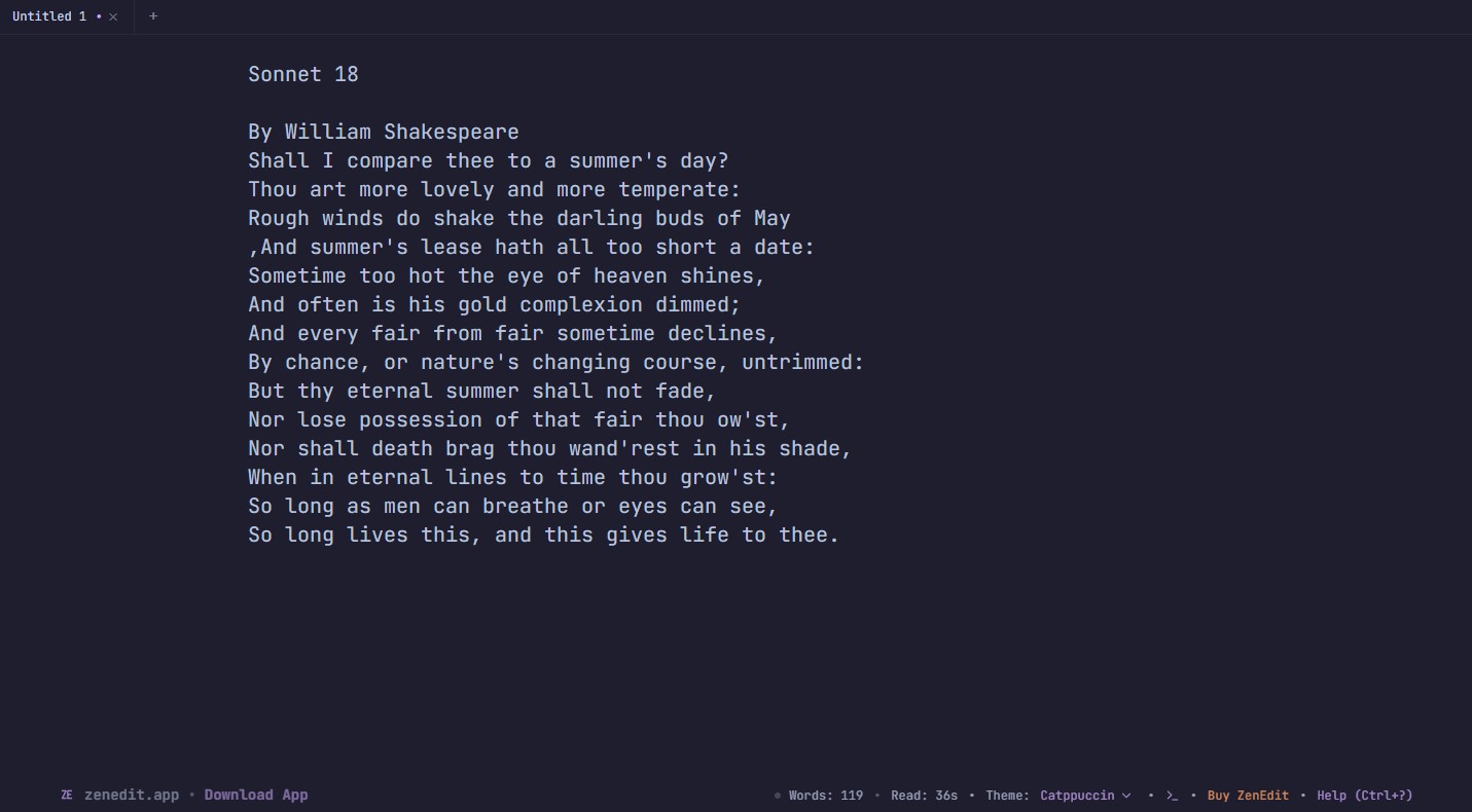 ZenEdit screenshot