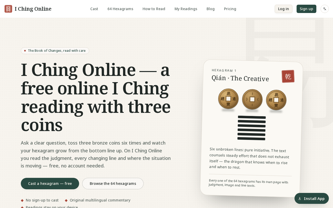 I Ching Online screenshot